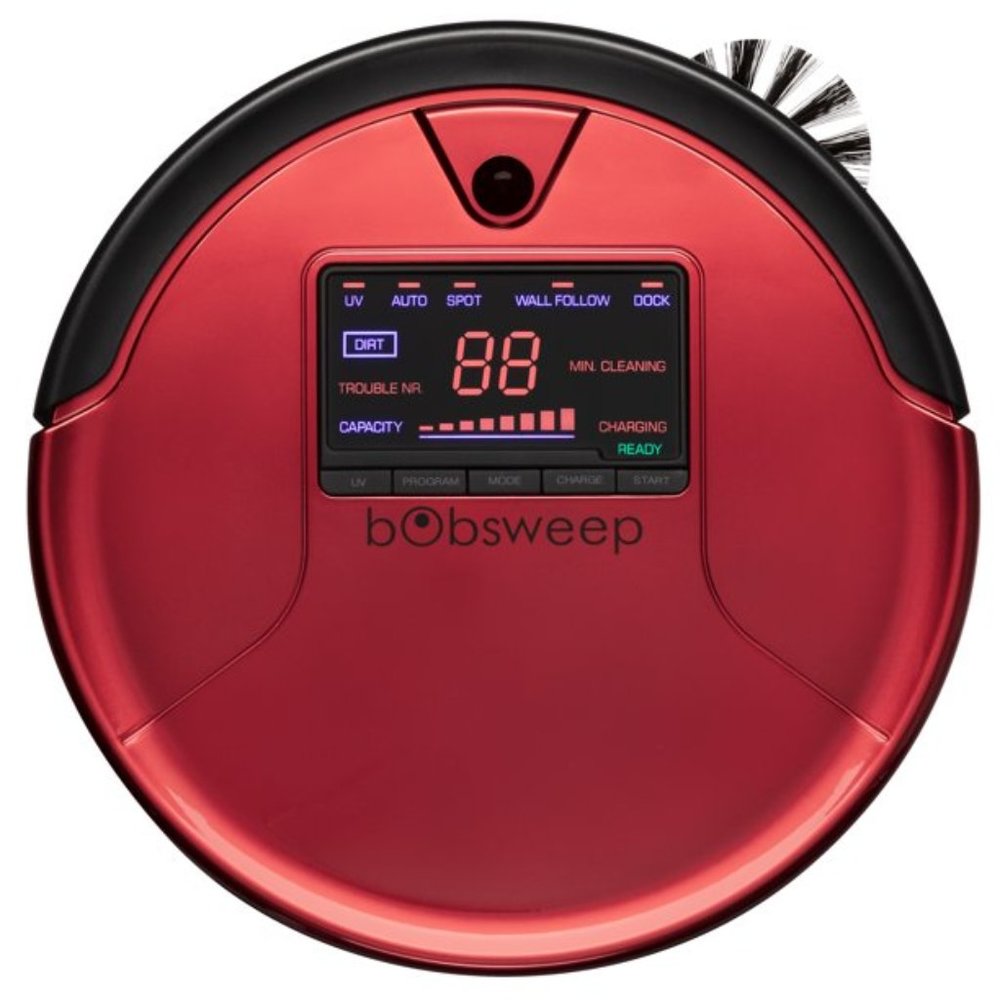 Used bObsweep PetHair Robotic Vacuum Cleaner And Mop, Rouge HEPA Filtration T…